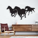 WOODEN 3PCS HORSE (BLACK)