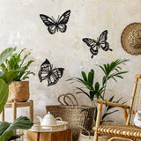 3 Pcs Butterfly Metal Wall Decor Dragonfly Hummingbird Butterfly Metal Wall Art Hanging Wall Decor for Modern Farmhouse Rustic Home Living Room