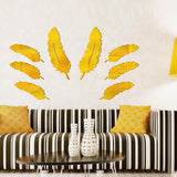 Feather Shape Mural Decals - GOLD